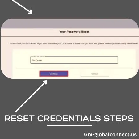 GMGlobalConnect RESET password